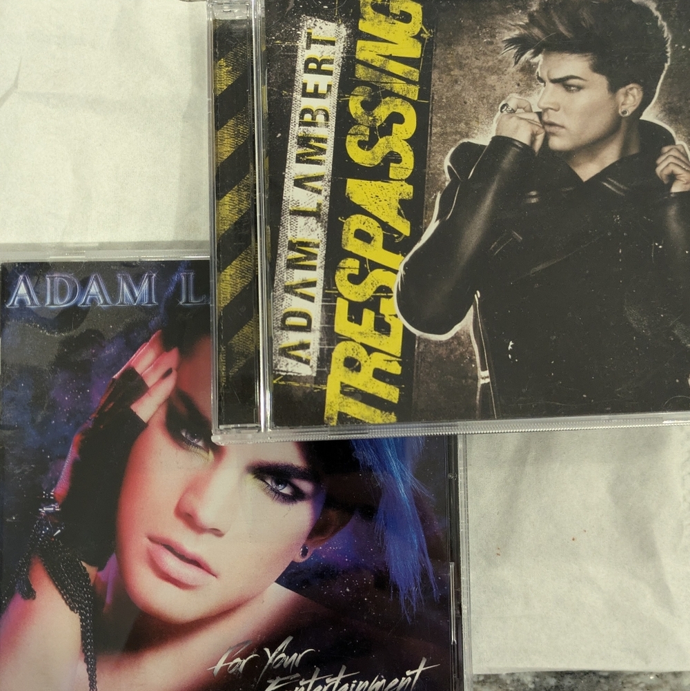 🦋5/25$ Adam Lambert Trespassing and For Your Entertainment CDs